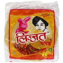 Lijjat Pappadum Plain Flavour - 200g (Pack of 3)