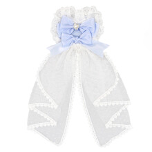 Jolie pince à cheveux en dentelle avec nœud papillon-Fleur BL