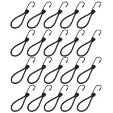 Camping Tent Elastic Rope Buckle Fixed Binding Belt Elastic Rope Hook Camping Canopy Accessories Pull Rope Black