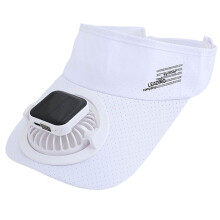 Popular Sunproof Hat USB Charging Solar Power Cooling Fan-White