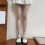 Women's Elegant Striped Floral Pattern Tights Soft-Brown 9