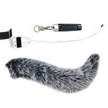 Remote Control Wagging Tail Electric Movable Wolf-Black white