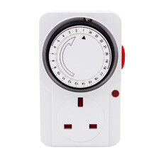 24-Hour Segmented Timer --Saving Plug Timer Socket Kit-with Programmable Controller 3-Pin Plug UK Plug