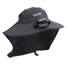Solar Charged Sun Hat With Controllable Fan Moisture-Dark Grey