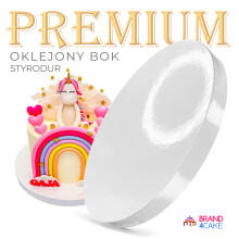 Kagebrætbund Hvid 30 cm 2 cm Kagetromle Premium Brand4Cake