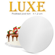 Kagebrætbund Hvid 25 cm 1,2 cm Kagetromle Tykk Luxe Brand4Cake