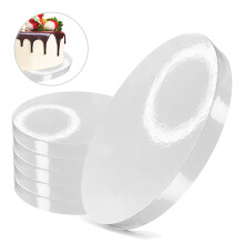 Kagebrætbund Hvid 25 cm 2 cm Sæt 5 stk. Kagetromle Rund Premium Brand4Cake
