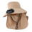 Sun Blocking Cooling Fan Hat With Solar Powered Design-Khaki 1