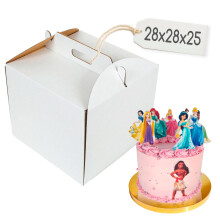 Kageæske 282825 cm hvid Brand4Cake