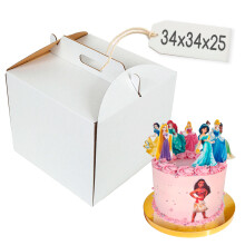 Kageæske 343425 cm hvid Brand4Cake