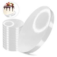 Kagebrætbund Hvid 28 cm 2 cm Sæt 10 stk. Kagetromle Rund Premium Brand4Cake