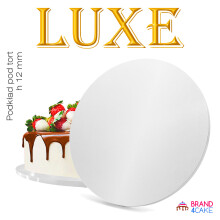 Kagebrætbund Hvid 30 cm 1,2 cm Kagetromle Tykk Luxe Brand4Cake