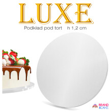 Kagebrætbund Hvid 28 cm 1,2 cm Kagetromle Tykk Luxe Brand4Cake