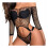 Completo composto da body nero a rete e calze erotiche. 1
