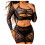 Completo intimo erotico nero: top e gonna in rete 1