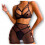 Erotische Dessous-Sets: Netz-BH, String und Rock 1