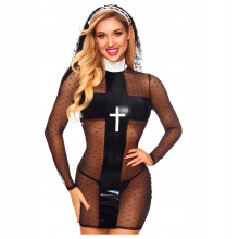 Costume da suora sexy, taglia S/M, abito erotico, set cosplay