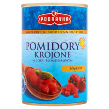 Podravka Smagsoplevelser fra middelhavskøkkenet Klassiske hakkede tomater i tomatjuice 400 g