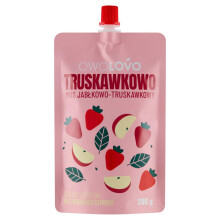 OWOLOVO Truskawkowo Æble- og jordbærpuré 200 g