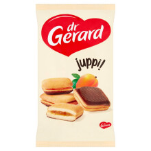 Dr. Gerard Juppi Svampekager med abrikosfyld og kakaoglasur 205 g