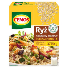 Cenos Naturlige fuldkornsbrune ris 400 g (4 x 100 g)