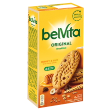 belVita Morgenmadsprodukter med honning, nødder og chokoladestykker 300 g