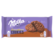 Milka Sensations Cookies Kakaokager med blød midte og stykker af mælkechokolade 156 g