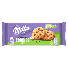 Milka Pieguski Chocolate Cookies -pähkinäkeksit maitosuklaalla ja pähkinöillä 135 g