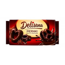 Delisana peberkagekringler i mørk chokolade 400g