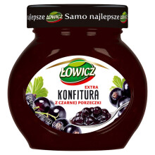 Łowicz Ekstra solbærsyltetøj med reduceret sukkerindhold 240 g