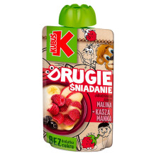 Kubuś Toinen Aamiainen Omena-banaani-aronia-vadelmamousse + mannasuurimousse 100 g