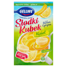 Gellwe Słodki Kubek Jelly med stykker frugtsmag banan citron 28 g