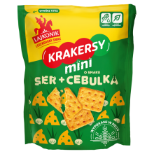 Lajkonik Minikiks med ost- og løgsmag 100 g