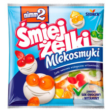 nimm2 Śmiejżelki Mlekosmyki Frugtgeléer beriget med vitaminer 90 g