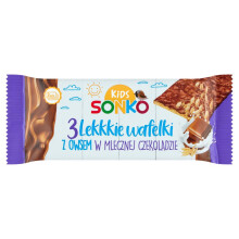 Sonko Kids Light havregrynsvafler i mælkechokolade 36 g (3 stk.)