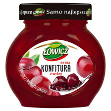 Łowicz Ekstra kirsebærmarmelade med reduceret sukkerindhold 240 g