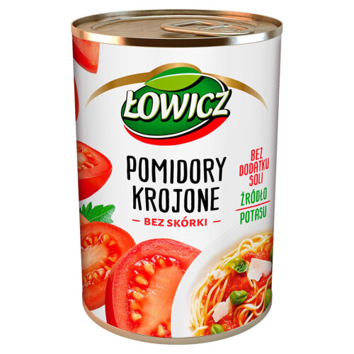 Łowicz flåede hakkede tomater 400 g