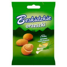 Beskidzkie Orzeszki ost- og løgsmag med jordnødder 70 g
