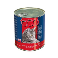 TEO Rich in beef - wet cat food - 850g