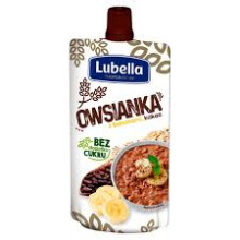 Lubella havregryn med bananer og kakaopulver, sukkerfri, 100 g