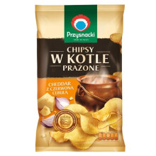 Przysnacki Kartoffelchips, Ristet Cheddar med Rødløg 125 g