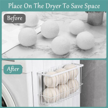 Magnetic Dryer Holder - Metal Lint Bin for Laundry Room, Wool Dryer Storage, Magnetic Laundry Organizer