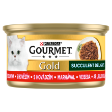 Gourmet Gold -kissanruoka naudanlihalla 85 g