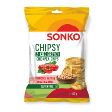 Sonko kikærtechips med tomat- og basilikumsmag 60 g