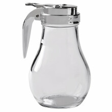 Syrup Dispenser, No Drip Glass Syrup Bottle for Maple Syrup, Honey Dispenser, Dishwasher Safe Glass Syrup Container
