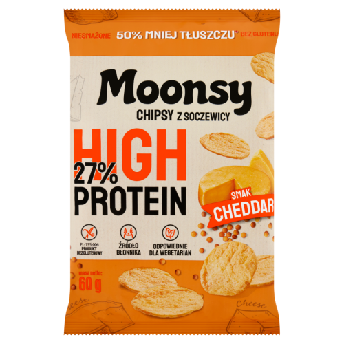 Moonsy linsechips med cheddarsmag 60g