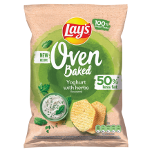 Lay's Ovnbagte formede jordnøddesmørchips med smag af urteyoghurt 110 g