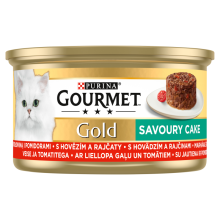Gourmet Gold Savory Cake -kissanruoka naudanlihalla ja tomaateilla 85 g
