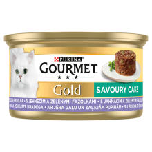 Gourmet Gold Savory Cake -kissanruoka lampaalla ja vihreillä pavuilla 85 g