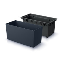 Pot de fleurs allongé Urbi DUC400 avec insert | Anthracite